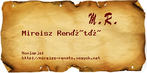 Mireisz Renátó névjegykártya